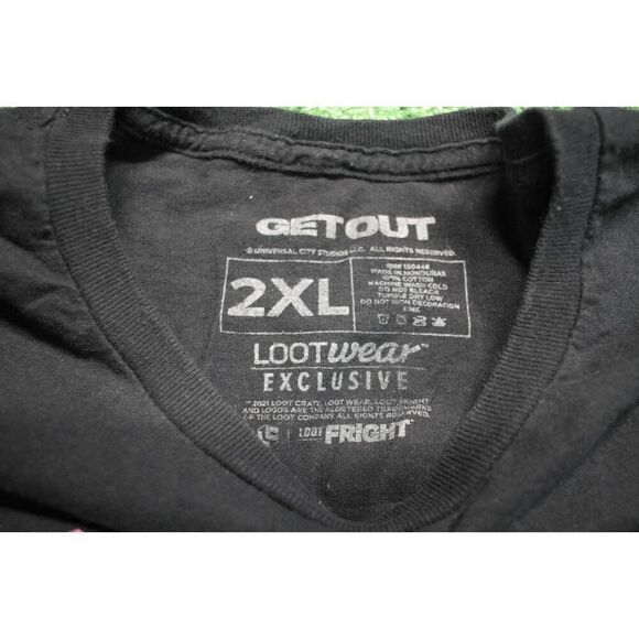 Get Out" Lootwear Exclusive T-Shirt - Size 2XL - Rare Horror Tee - Picture 3 of 6